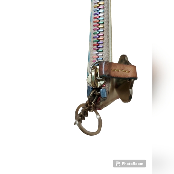 Vintage Dooney And Bourke Rainbow Zipper Wristlet - Picture 7 of 11